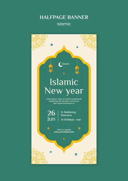 Islamic new year celebration template