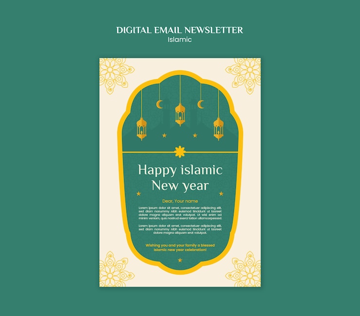 Free PSD islamic new year celebration template