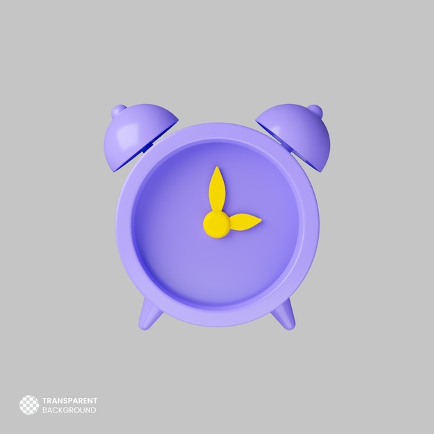 Isolated 3d alarm clock icon