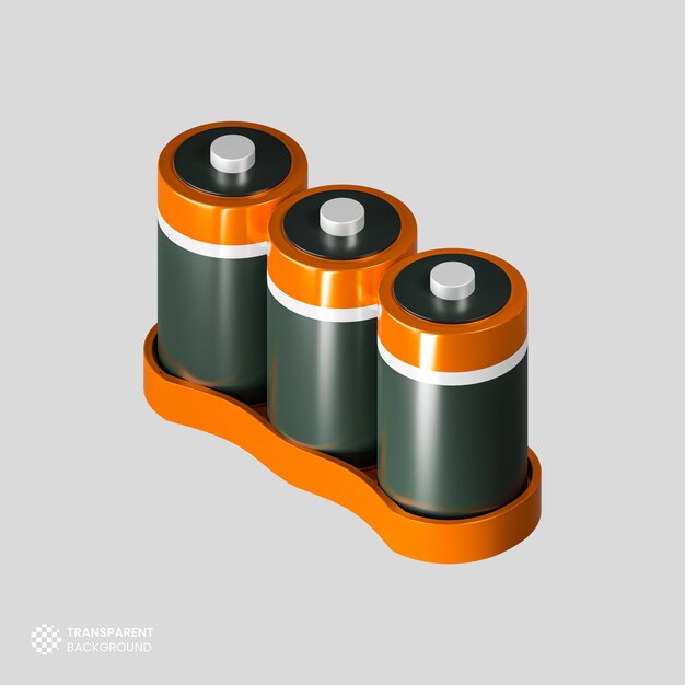 Isolated 3d battery icon