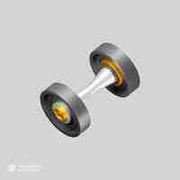 Free PSD isolated 3d dumbbell icon