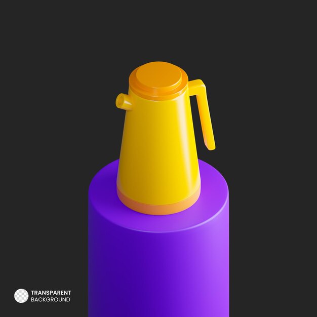 Isolated 3d hot water flask icon