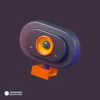 Free PSD isolated 3d render webcam icon