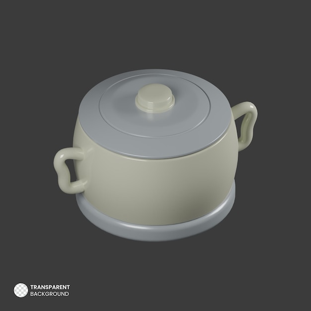 Isolated 3d rice cooker icon