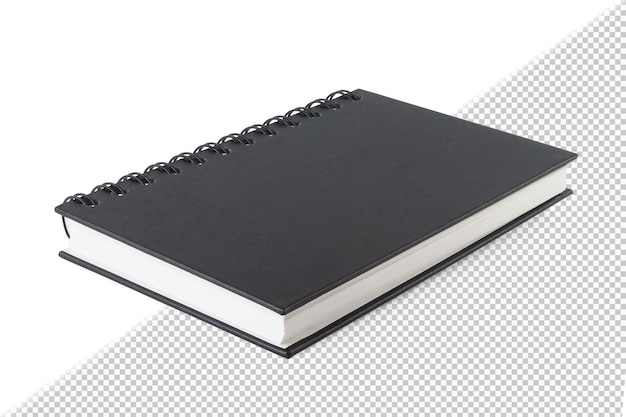 Isolated black ring notebook