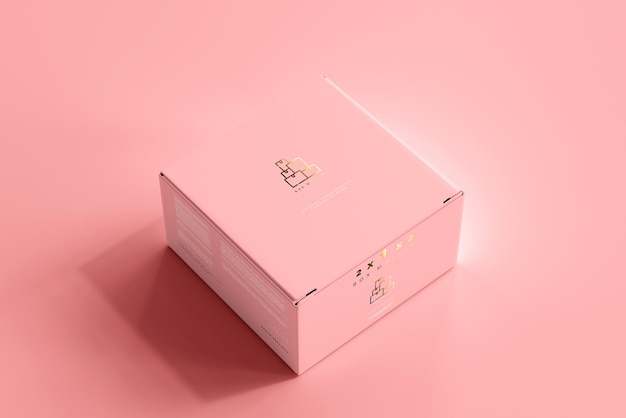 Isolated box mockup