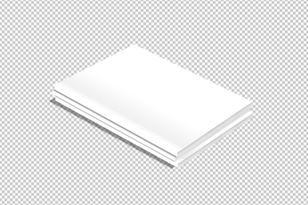 無料PSD ホワイトブックの孤立したコレクション