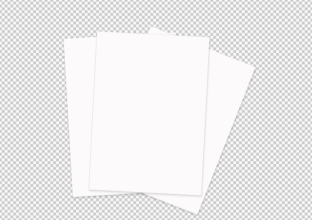 Free PSD isolated collection of paper sheets