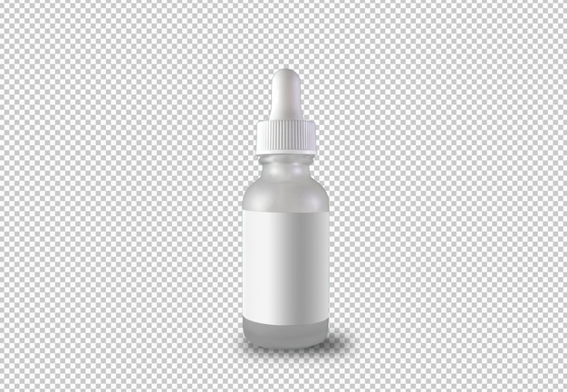 Free PSD isolated dropper bottle with white label