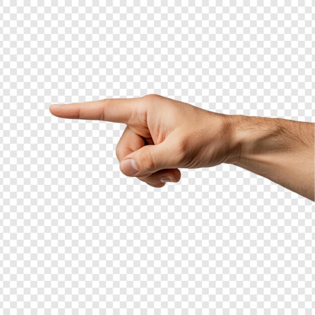 isolated hand gestures pointing finger direction indication