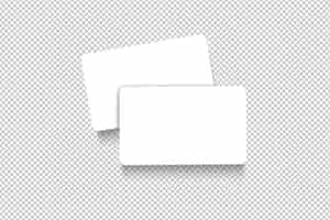 Бесплатный PSD Изолированные колода белых карточек