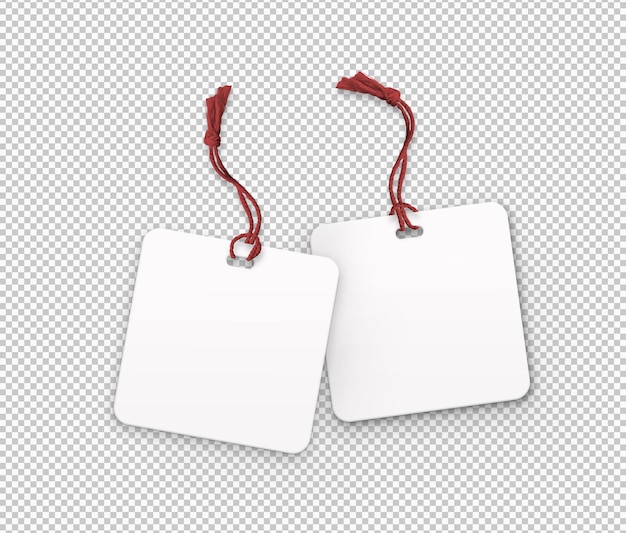 Isolated pack of red strip labels