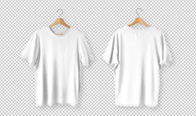 Isolated pack of white tshirts front view
