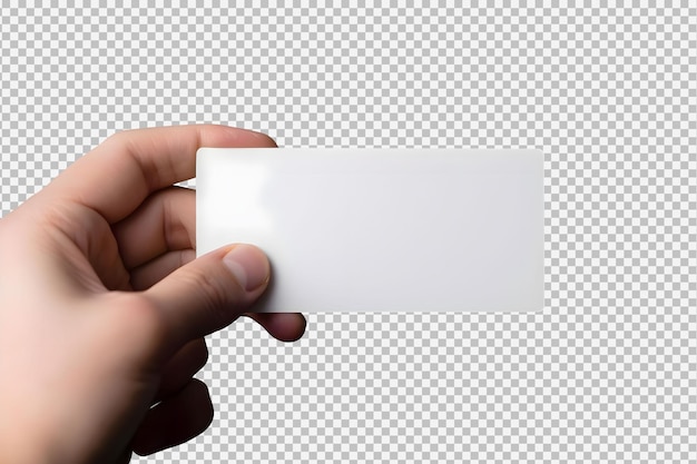 Free PSD isolated psd hand holding business card template