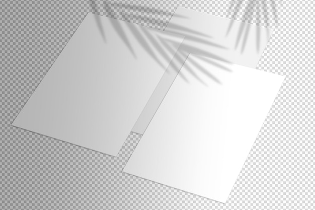 Бесплатный PSD Изолированный набор белых листов
