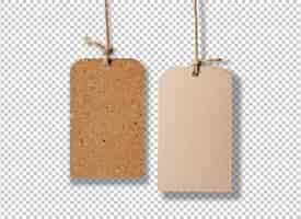 Free PSD isolated shopping tags on background