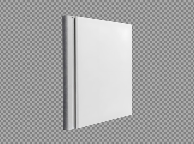 Isolated White Book Cover Template for Free Download