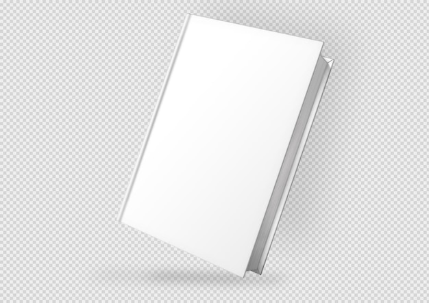 Бесплатный PSD Изолированная белая обложка книги