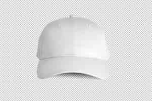 Free PSD isolated white cap front view