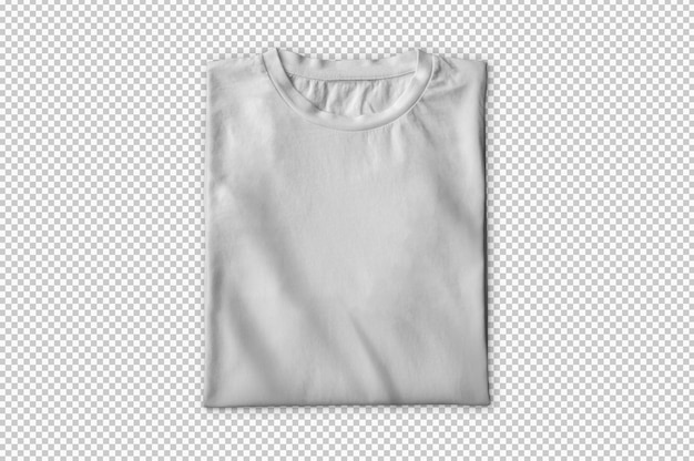 Free PSD isolated white folded t-shirt