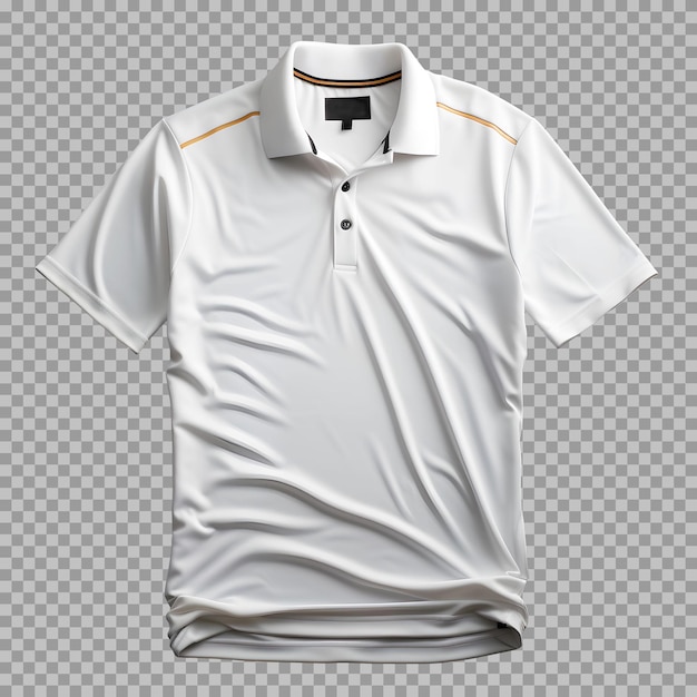 Isolated white polo shirt mockup