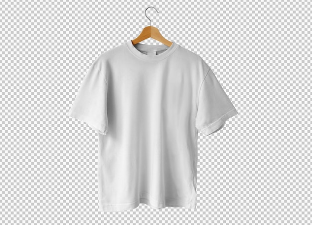 Изолированная белая футболка с вешалкой