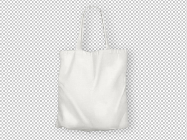 Isolated white tote bag