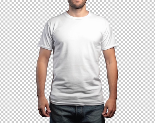 Isolated White Tshirt Model – Free PSD Download