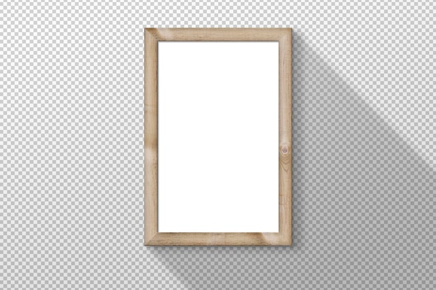 Isolated wooden frame