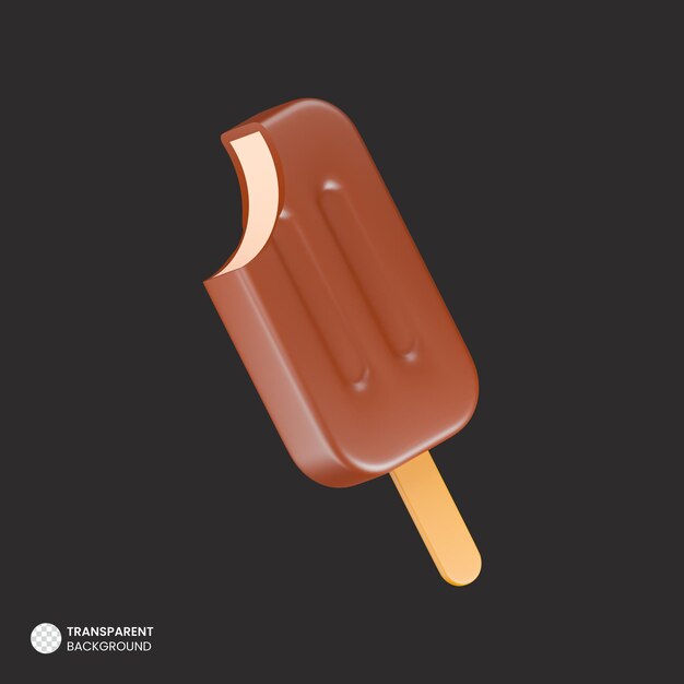 아이소메트릭 3d 렌더링 아이스크림 아이콘
