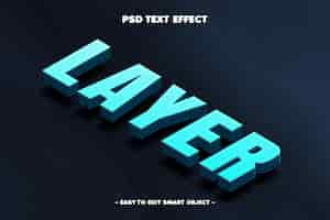 Free PSD isometric layer 3d editable text effect