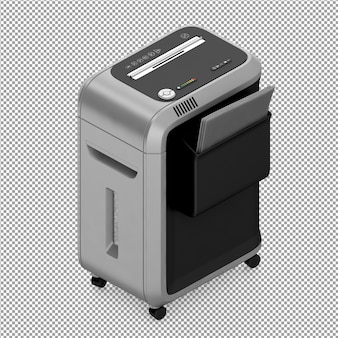 Isometric office equipment 3d render