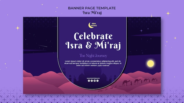 Isra miraj banner template