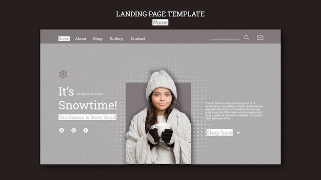 It's snowtime landing page