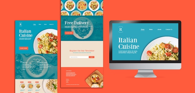 Free PSD italian cuisine design