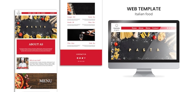 Italian Cuisine Web Template – Free Download | PSD Templates