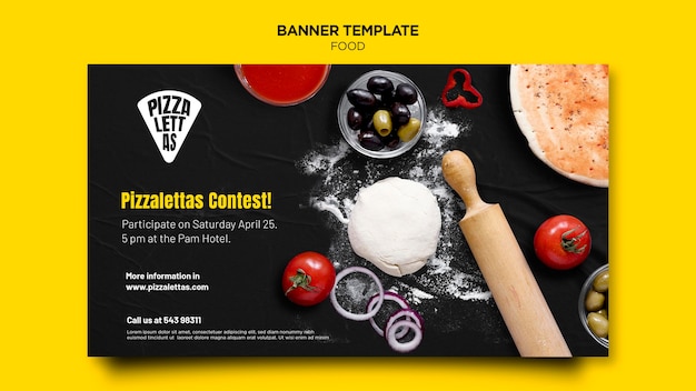 Free PSD italian food banner template