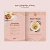 Free PSD italian food brochure template