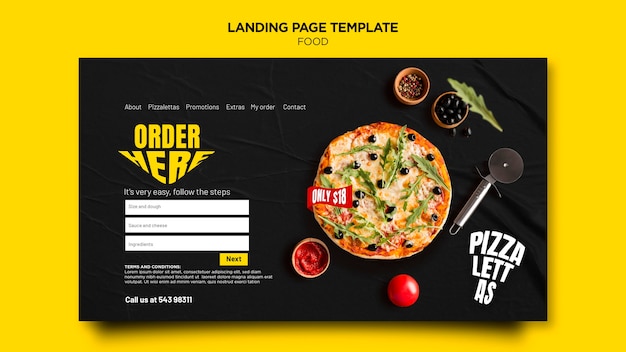 Italian food landing page