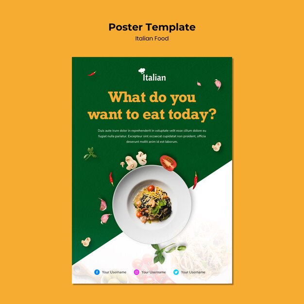 italian food poster design