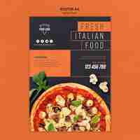 Free PSD italian food poster design