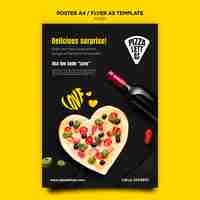 Free PSD italian food poster template