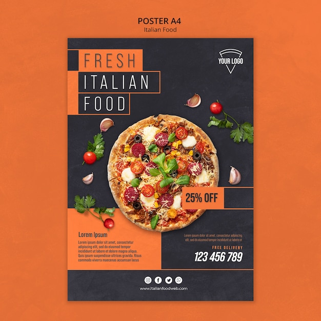 Italian food poster