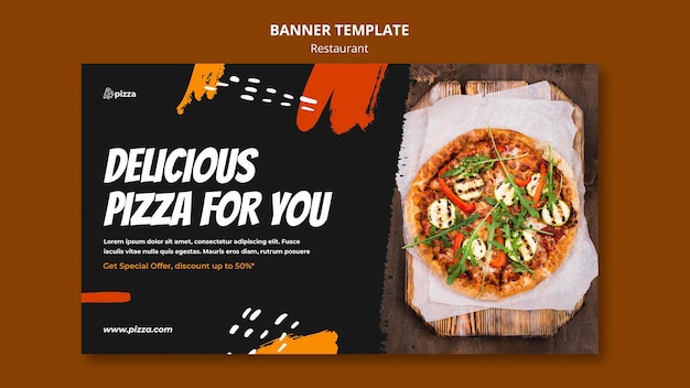 Italian Food Restaurant Banner Template Free PSD Download