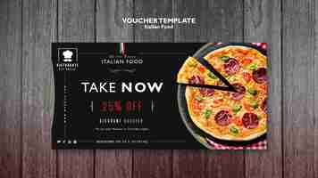 Free PSD italian food voucher