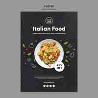 Free PSD italian restaurant poster template