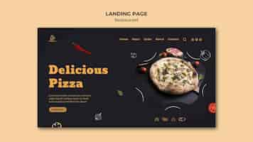 Free PSD italian restaurant template landing page