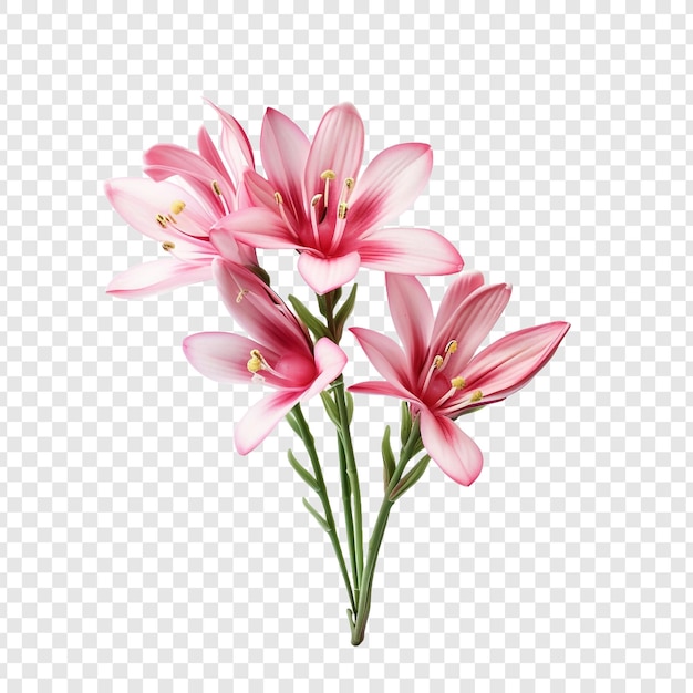 PSD gratuito png del fiore di ixia isolato su sfondo trasparente