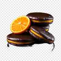 Free PSD jaffa cakes a type of biscuit or cookie isolated on transparent background