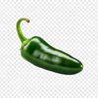 Free PSD jalapeno isolated on transparent background